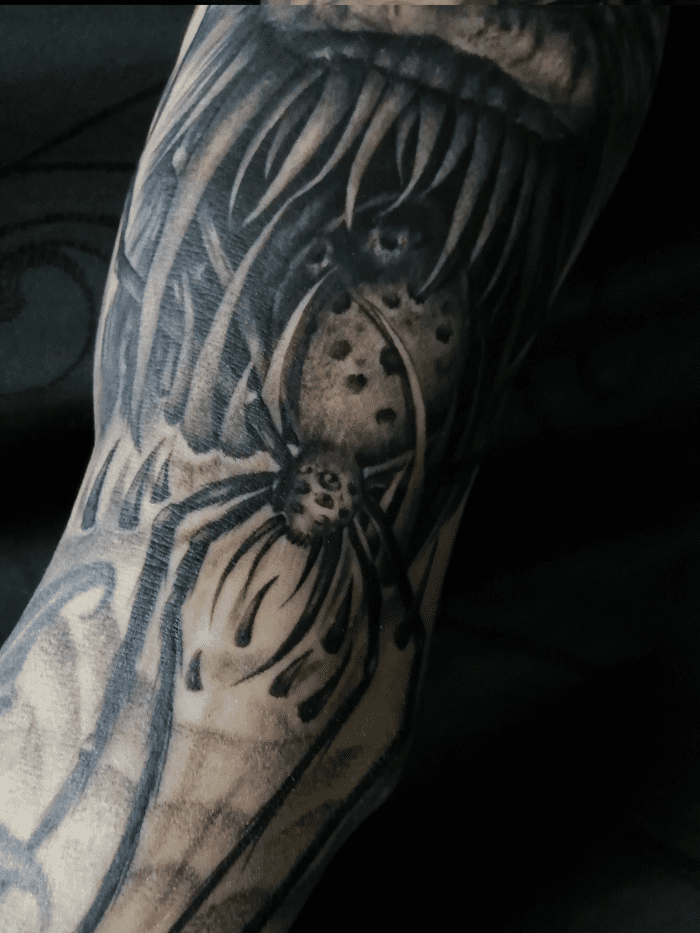 tatuaje ezquizofrenia araña